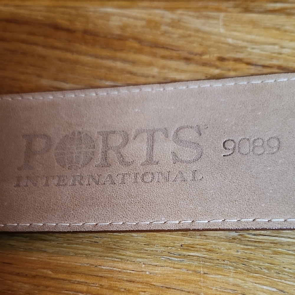 Ports 1961 Vintage 90s Woven Calfskin Leather Belt Orange Boho XS/S - Picture 9 of 12